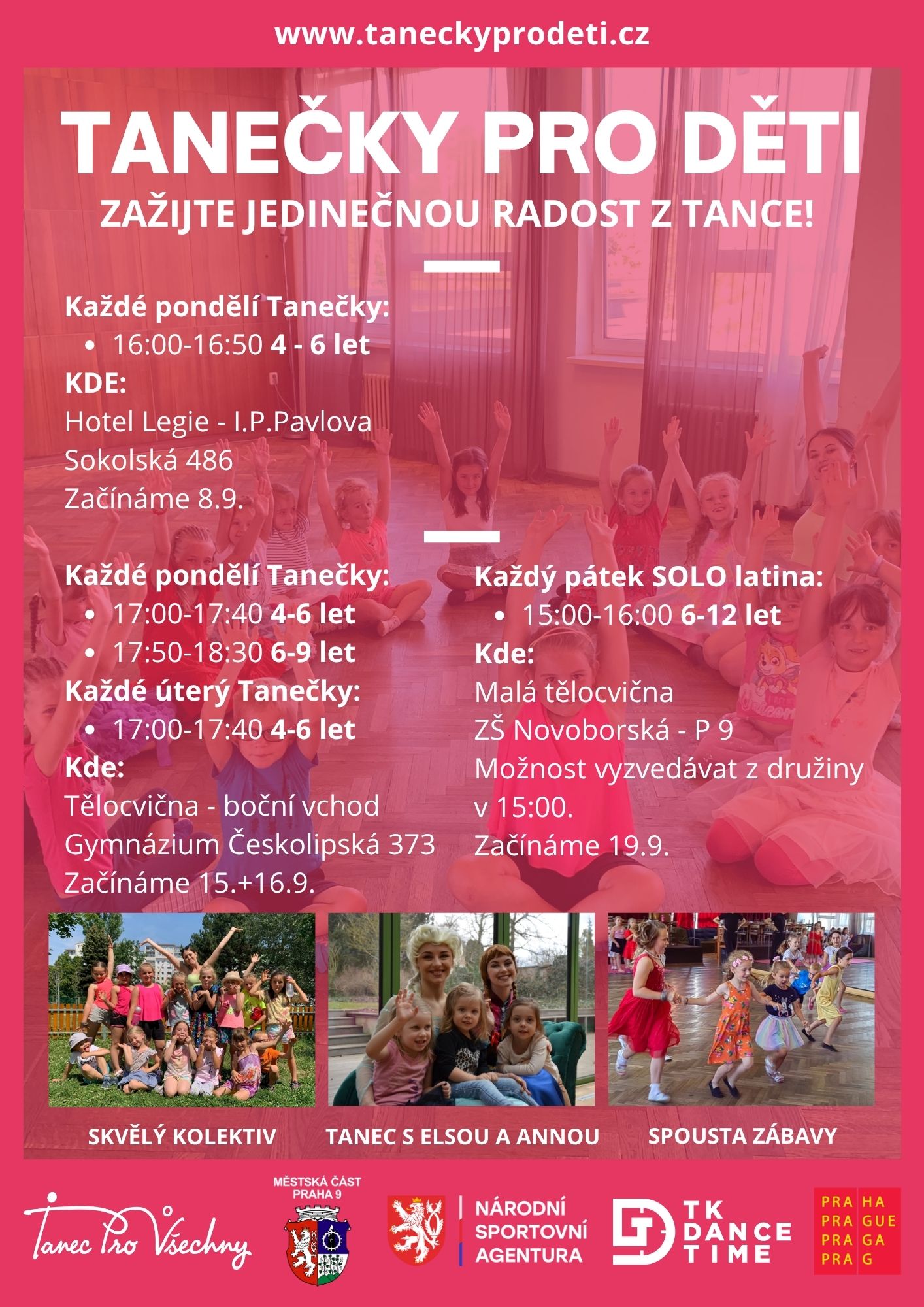 Tanečky pro děti – Praha 9 a Praha 2